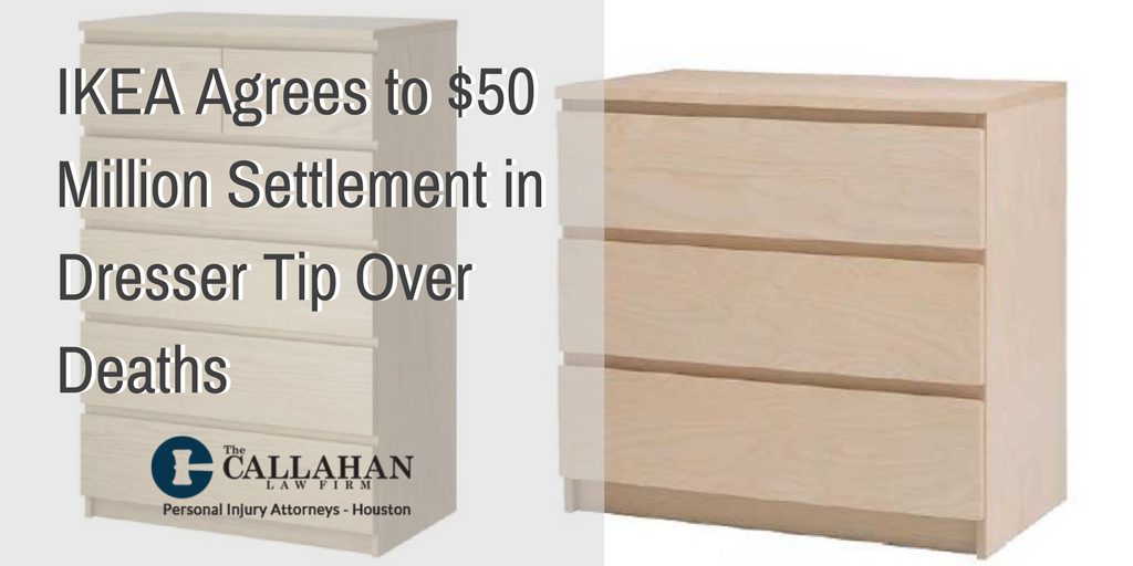 ikea agrees to $50 million settlement in dresser tip over deaths