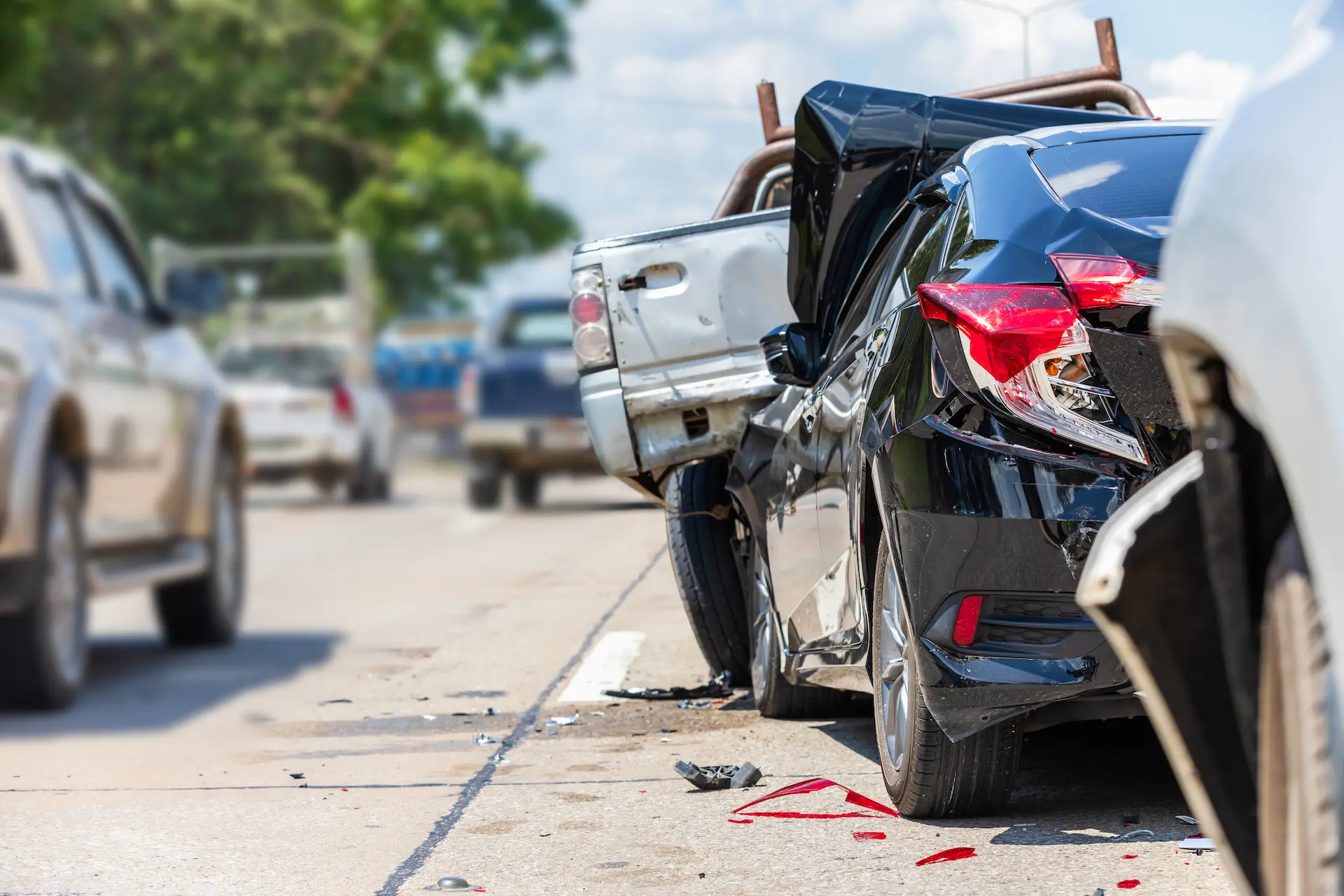 who is at fault in a multi car pile up